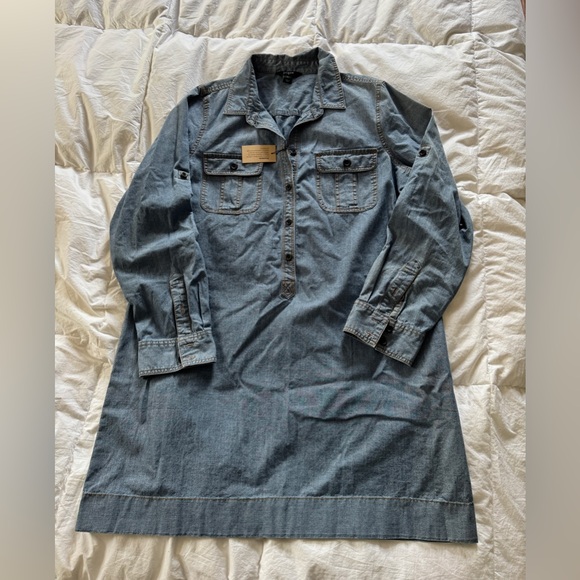 NWT J.Crew chambray dress size large - Picture 1 of 4